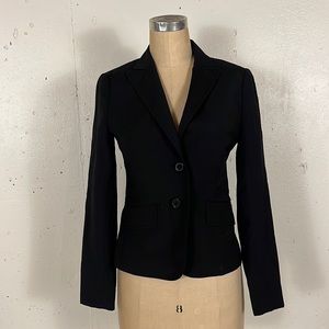 J Crew Blazer Black Wool 0